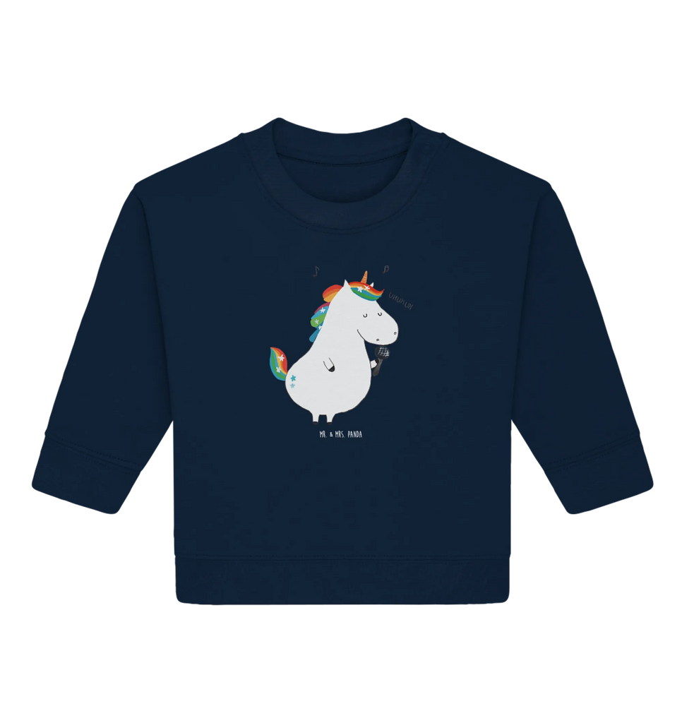 Organic Baby Pullover Einhorn Sänger Baby Bullover, Baby Sweatshirt, Einhorn, Einhörner, Einhorn Deko, Pegasus, Unicorn, Glitzer, Konfetti, Party, Geburtstag, Feier, Fest, Disco, Sängerin, Sänger, Freundin