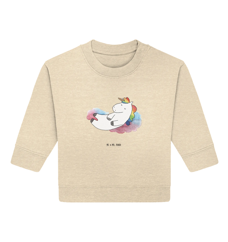 Organic Baby Pullover Einhorn Wolke 7 Baby Bullover, Baby Sweatshirt, Einhorn, Einhörner, Einhorn Deko, Pegasus, Unicorn, verliebt, Menschen, witzig, lustig, Geschenk, Glaube, Realität, Lächeln