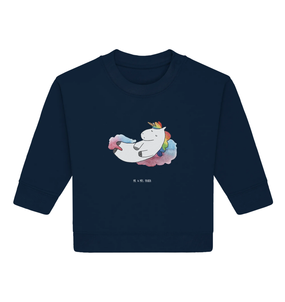 Organic Baby Pullover Einhorn Wolke 7 Baby Bullover, Baby Sweatshirt, Einhorn, Einhörner, Einhorn Deko, Pegasus, Unicorn, verliebt, Menschen, witzig, lustig, Geschenk, Glaube, Realität, Lächeln