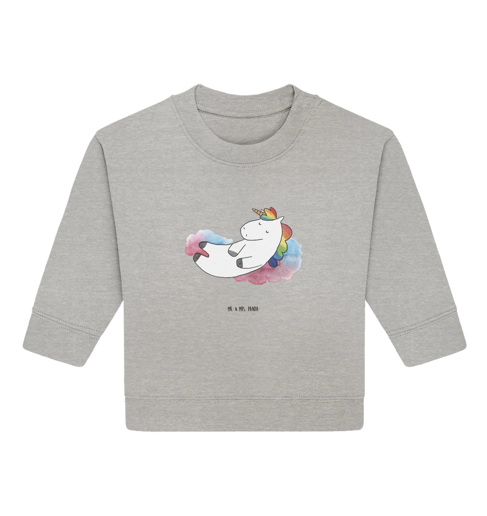 Organic Baby Pullover Einhorn Wolke 7 Baby Bullover, Baby Sweatshirt, Einhorn, Einhörner, Einhorn Deko, Pegasus, Unicorn, verliebt, Menschen, witzig, lustig, Geschenk, Glaube, Realität, Lächeln