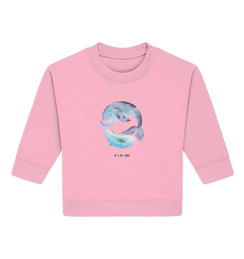 Organic Baby Pullover Walfisch Thunfisch Baby Bullover, Baby Sweatshirt, Tiermotive, Gute Laune, lustige Sprüche, Tiere, Wal, Wahl, Tunfisch, Wortwitz lustig, Spruch lustig, Flachwitz, Witz, Spruch des Tages, Flachwitz Geschenk