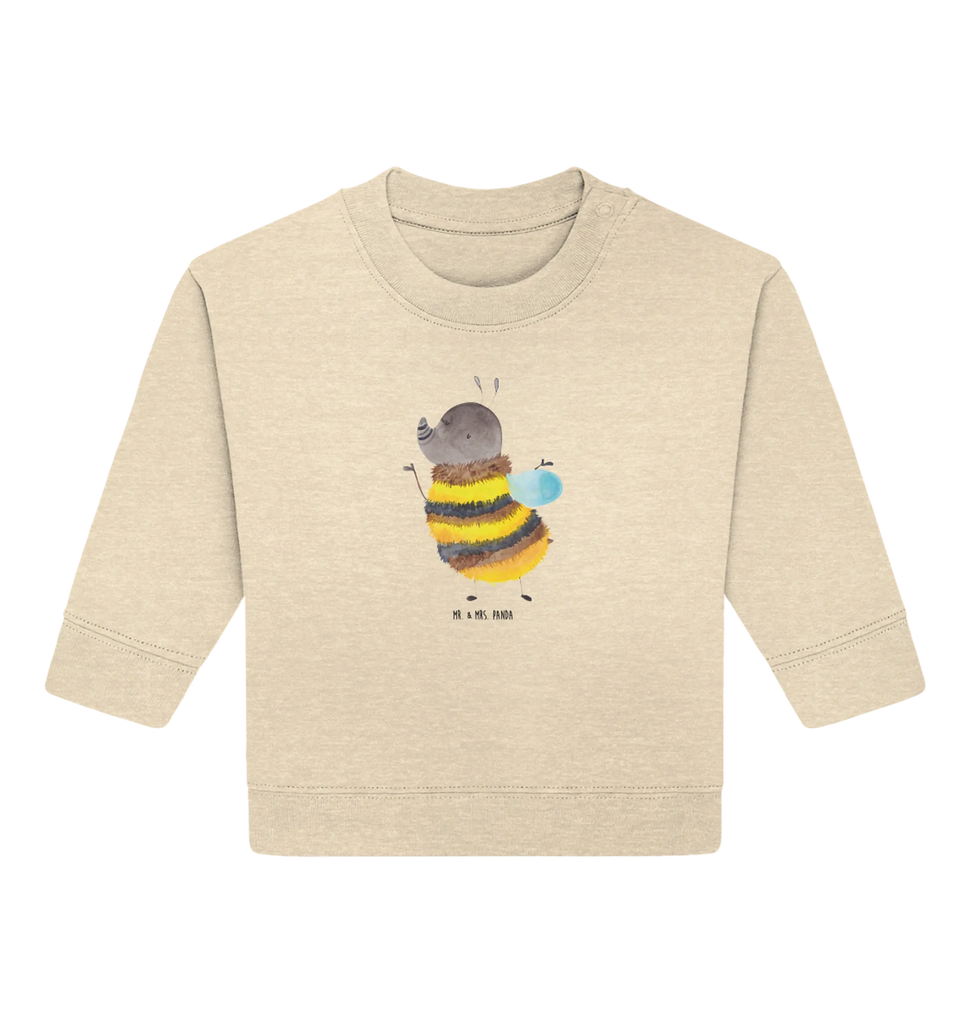 Organic Baby Pullover Hummel flauschig Baby Bullover, Baby Sweatshirt, Tiermotive, Gute Laune, lustige Sprüche, Tiere, Hummel, Flauschig, Biene, Blume, Natur