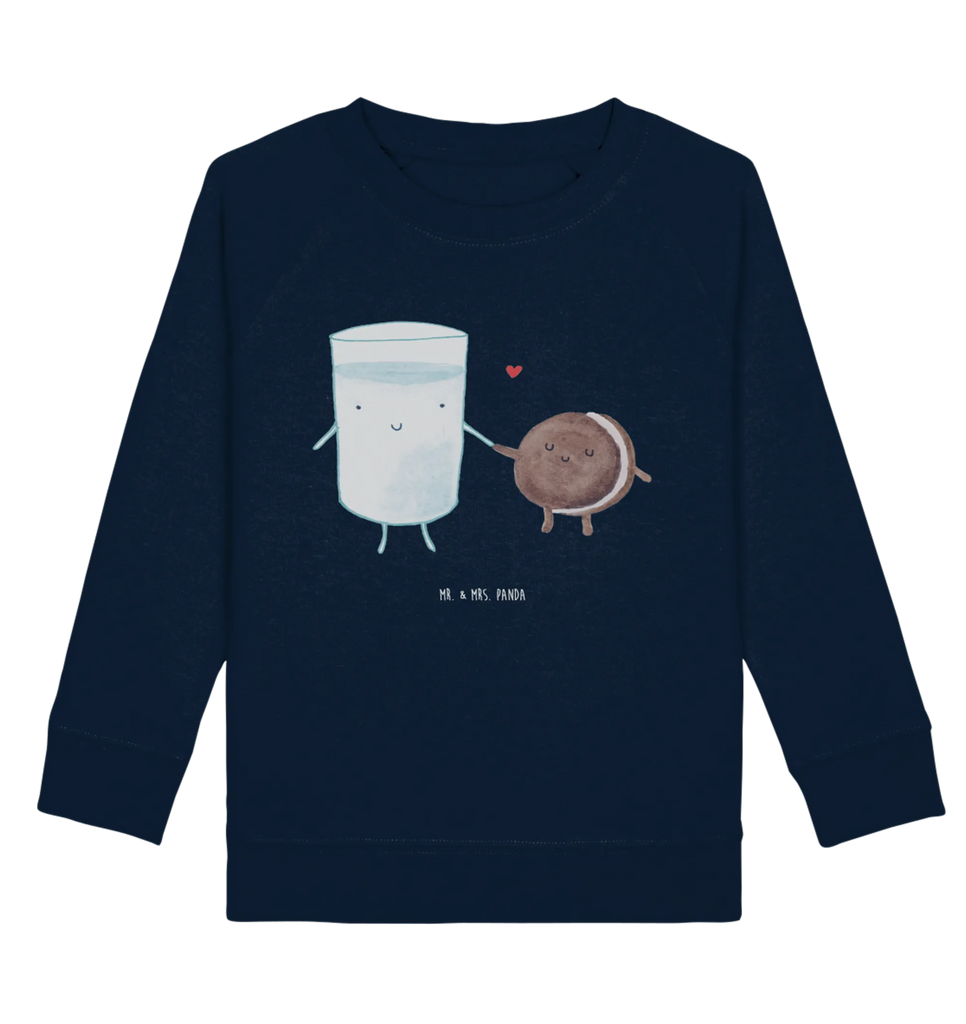 Organic Kinder Pullover Milch & Keks Kinder Pullover, Kinder Sweatshirt, Jungen, Mädchen, Tiermotive, Gute Laune, lustige Sprüche, Tiere, Milk, Cookie, Milch, Keks, Kekse, Kaffee, Einladung Frühstück, Motiv süß, romantisch, perfektes Paar