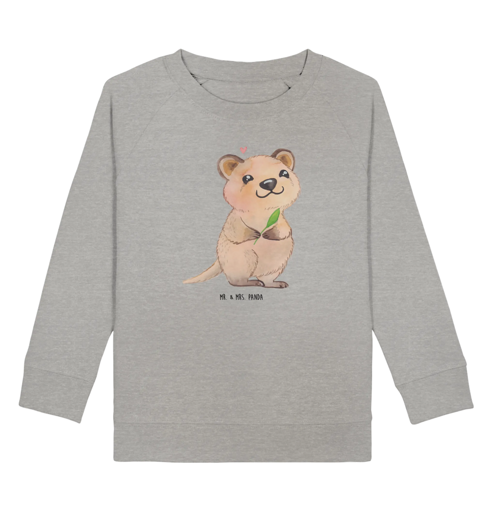 Organic Kinder Pullover Quokka Happy Kinder Pullover, Kinder Sweatshirt, Jungen, Mädchen, Tiermotive, Gute Laune, lustige Sprüche, Tiere, Quokka, Verschieben, Aufschieberitis, Lustiger Spruch, Niedliches Tier, Dinge erledigen