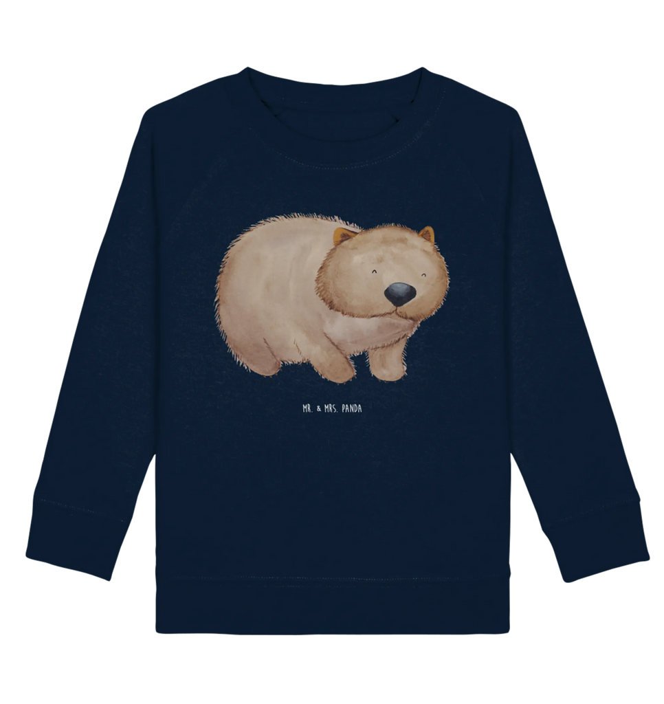 Organic Kinder Pullover Wombat Kinder Pullover, Kinder Sweatshirt, Jungen, Mädchen, Tiermotive, Gute Laune, lustige Sprüche, Tiere, Wombat, Das Leben ist schön, Motivation, Spruch, Australien