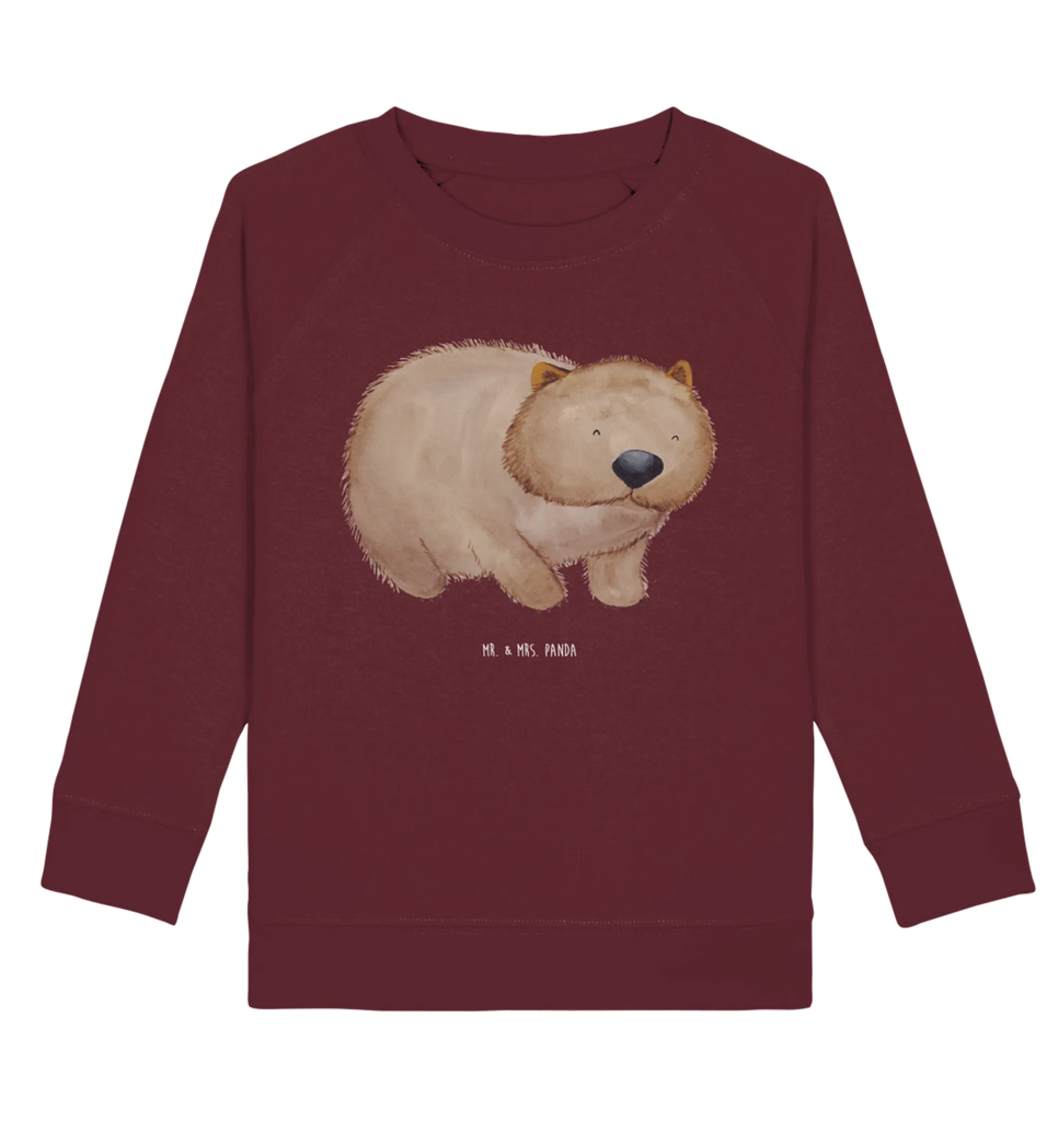 Organic Kinder Pullover Wombat Kinder Pullover, Kinder Sweatshirt, Jungen, Mädchen, Tiermotive, Gute Laune, lustige Sprüche, Tiere, Wombat, Das Leben ist schön, Motivation, Spruch, Australien