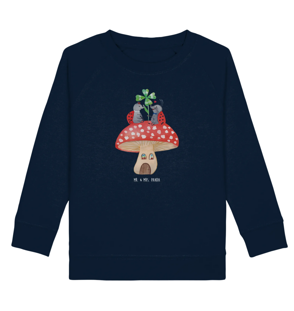 Organic Kinder Pullover Marienkäfer Paar Fliegenpilz Kinder Pullover, Kinder Sweatshirt, Jungen, Mädchen, Tiermotive, Gute Laune, lustige Sprüche, Tiere, Haus, Wohnung, zuhause, Fliegenpilz, Marienkäfer, Fleigenpilzhaus