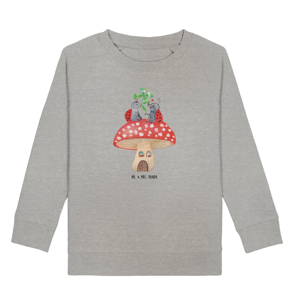 Organic Kinder Pullover Marienkäfer Paar Fliegenpilz Kinder Pullover, Kinder Sweatshirt, Jungen, Mädchen, Tiermotive, Gute Laune, lustige Sprüche, Tiere, Haus, Wohnung, zuhause, Fliegenpilz, Marienkäfer, Fleigenpilzhaus