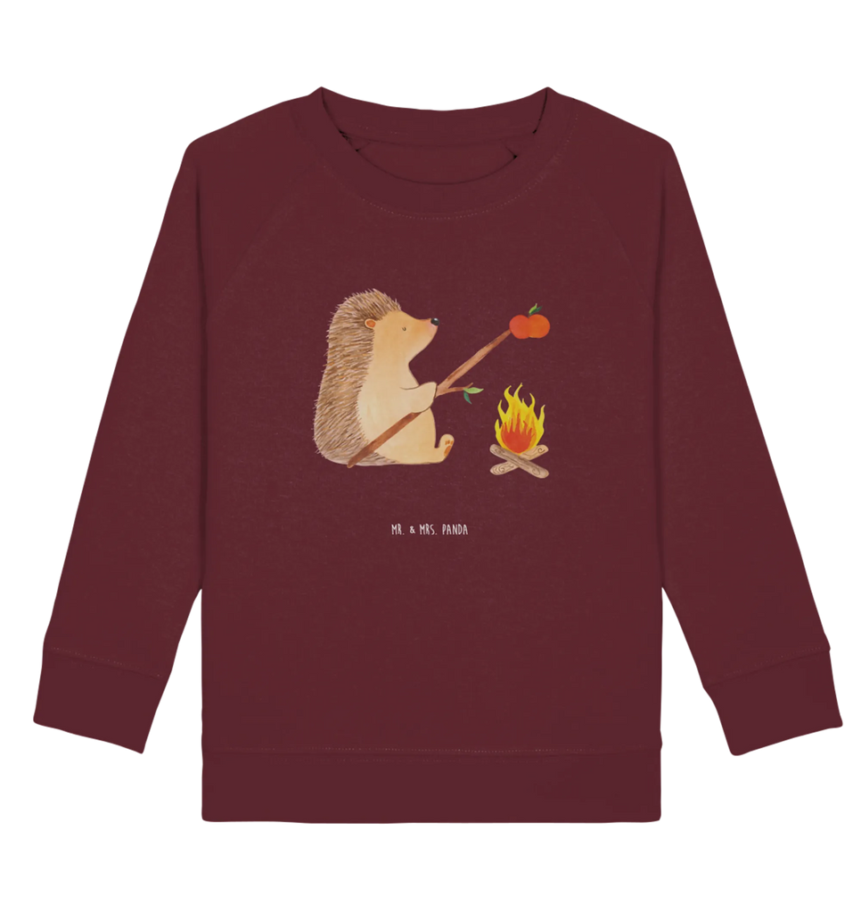 Organic Kinder Pullover Igel grillt Kinder Pullover, Kinder Sweatshirt, Jungen, Mädchen, Tiermotive, Gute Laune, lustige Sprüche, Tiere, Igel, Grillen, Ziele, Motivation, arbeitslos, Sinn des Lebens, Spruch