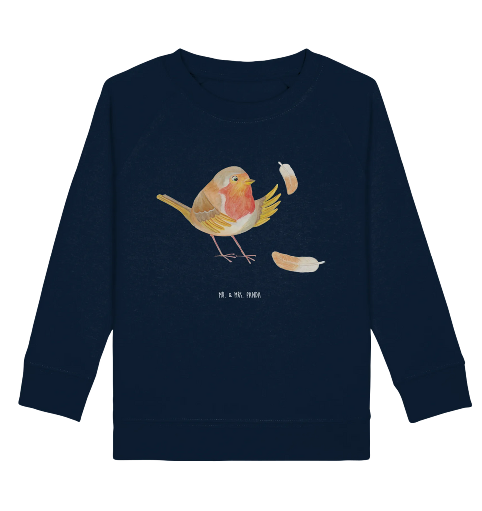 Organic Kinder Pullover Rotkehlchen mit Federn Kinder Pullover, Kinder Sweatshirt, Jungen, Mädchen, Tiermotive, Gute Laune, lustige Sprüche, Tiere, What if i fall, Rotkehlchen, Spruch Motivation, Spruch Mut, Vogel, Motivation Sprüche, Motivationsbilder, fliegen