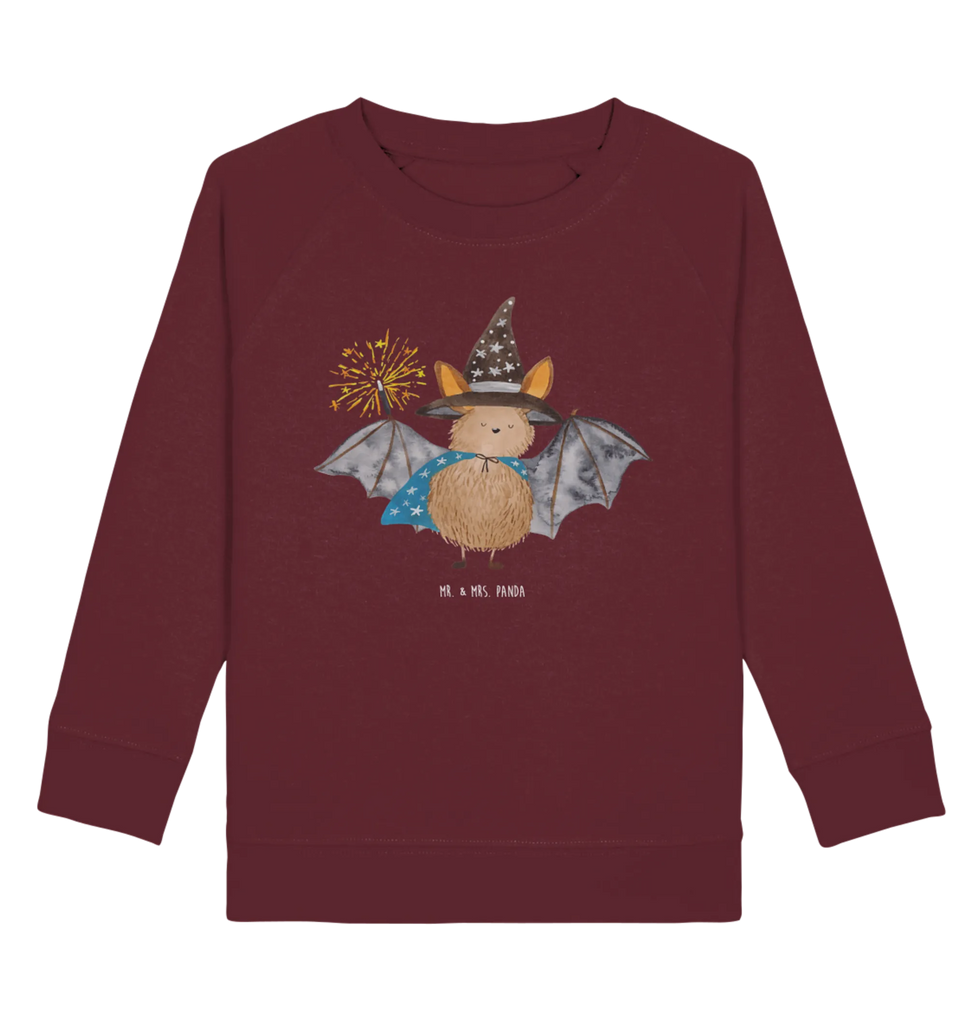 Organic Kinder Pullover Fledermaus Zauberer Kinder Pullover, Kinder Sweatshirt, Jungen, Mädchen, Tiermotive, Gute Laune, lustige Sprüche, Tiere, Fledermaus, Fledermäuse, Zauberer, Magier, Frauen, reinsteigern