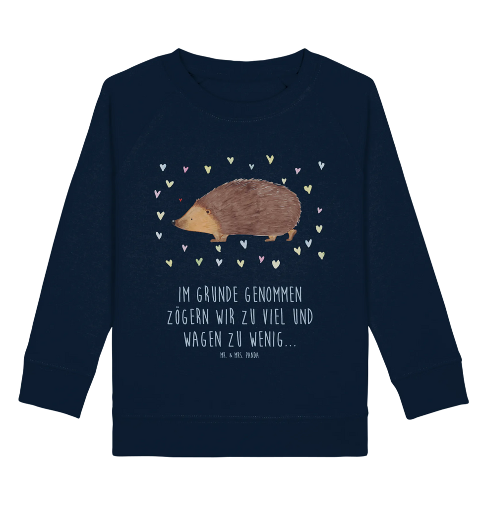 Organic Kinder Pullover Igel Herzen Kinder Pullover, Kinder Sweatshirt, Jungen, Mädchen, Tiermotive, Gute Laune, lustige Sprüche, Tiere, Liebe, Herz, Herzen, Igel, Vertrauen, Kuss, Leben