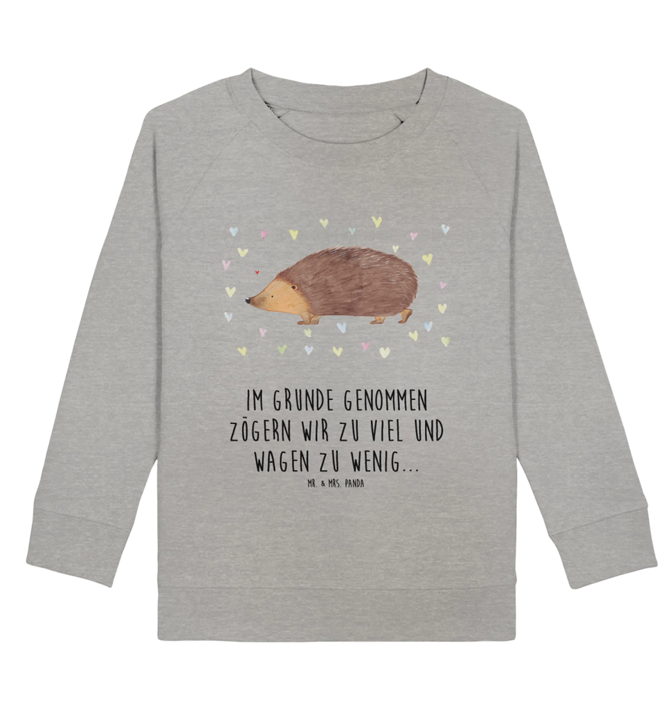 Organic Kinder Pullover Igel Herzen Kinder Pullover, Kinder Sweatshirt, Jungen, Mädchen, Tiermotive, Gute Laune, lustige Sprüche, Tiere, Liebe, Herz, Herzen, Igel, Vertrauen, Kuss, Leben