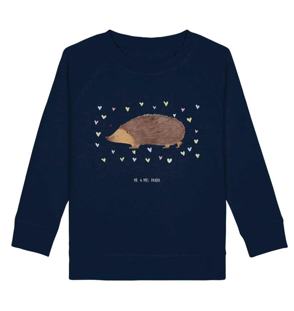 Organic Kinder Pullover Igel Herzen Kinder Pullover, Kinder Sweatshirt, Jungen, Mädchen, Tiermotive, Gute Laune, lustige Sprüche, Tiere, Liebe, Herz, Herzen, Igel, Vertrauen, Kuss, Leben