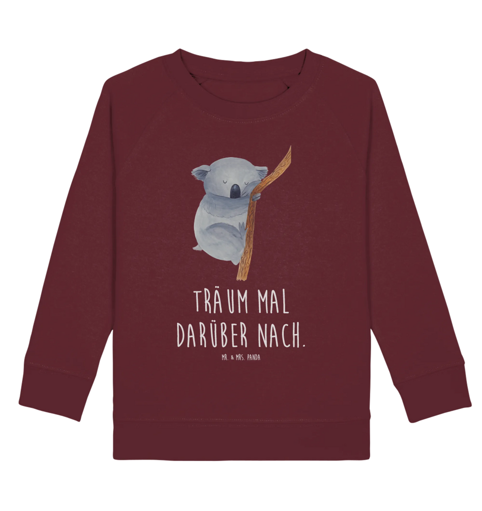 Organic Kinder Pullover Koalabär Kinder Pullover, Kinder Sweatshirt, Jungen, Mädchen, Tiermotive, Gute Laune, lustige Sprüche, Tiere, Koala, träumen, Traum, schlafen, Schlafzimmer, Traumland, Bär, Koalabär