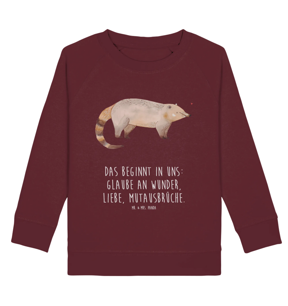 Organic Kinder Pullover Nasenbär Kinder Pullover, Kinder Sweatshirt, Jungen, Mädchen, Tiermotive, Gute Laune, lustige Sprüche, Tiere, Nasenbär, Nasenbären, Rüsselbär, Bär