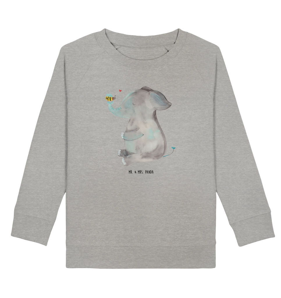 Organic Kinder Pullover Elefant & Biene Kinder Pullover, Kinder Sweatshirt, Jungen, Mädchen, Tiermotive, Gute Laune, lustige Sprüche, Tiere, Elefant, Biene, Liebe, Liebesbeweis, Jahrestag, Liebesgeschenk, Heiratsantrag, Hochzeitsgeschenk, Liebesspruch