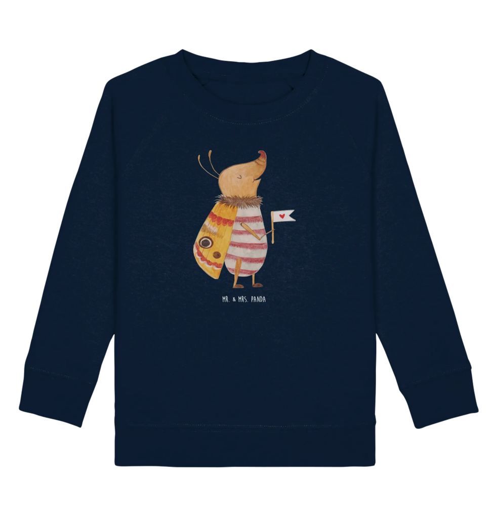 Organic Kinder Pullover Nachtfalter mit Fähnchen Kinder Pullover, Kinder Sweatshirt, Jungen, Mädchen, Tiermotive, Gute Laune, lustige Sprüche, Tiere, Nachtfalter, Käfer, Spruch lustig, Spruch witzig, süß, niedlich, Küche Deko, Was kostet die Welt