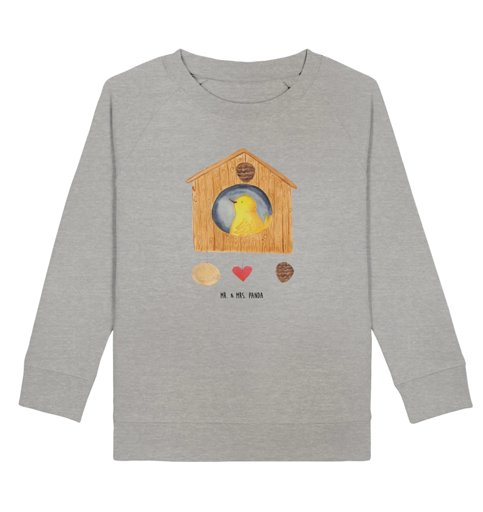 Organic Kinder Pullover Vogelhaus Kinder Pullover, Kinder Sweatshirt, Jungen, Mädchen, Tiermotive, Gute Laune, lustige Sprüche, Tiere, Vogel, Vögel, Vogelhaus, Vogelhäuschen, Home sweet home, Zuhause, Nest, Eigenheim, Familie, Wohnung, Haus, unser Haus, Lieblingsort, Castle