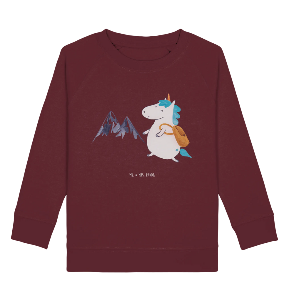 Organic Kinder Pullover Einhorn Bergsteiger Kinder Pullover, Kinder Sweatshirt, Jungen, Mädchen, Einhorn, Einhörner, Einhorn Deko, Pegasus, Unicorn, Bergsteiger, Abenteuer, Berge, Abenteurer, Weltenbummler, Weltreise, Reisen, Urlaub, Entdecker