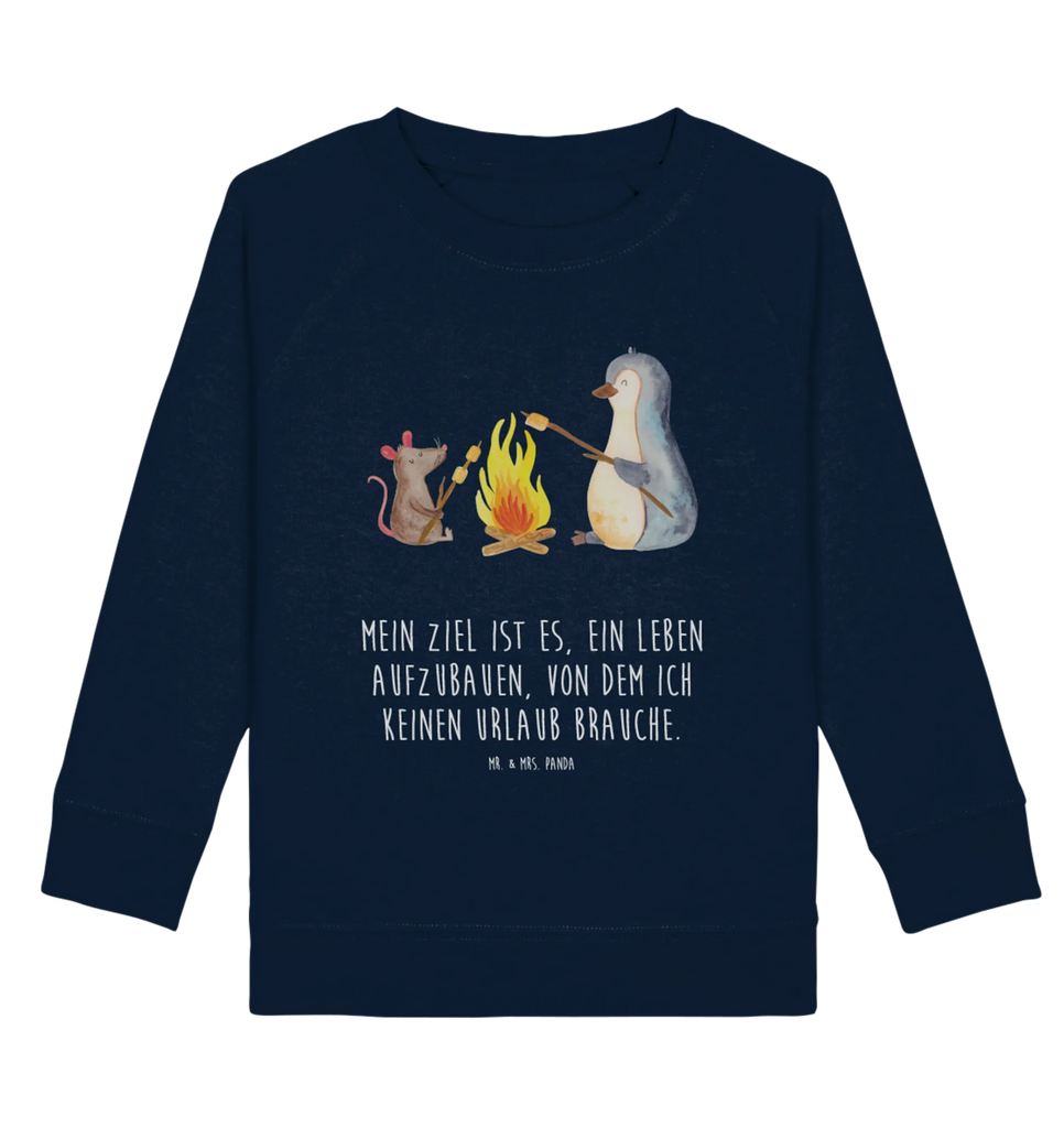 Organic Kinder Pullover Pinguin Lagerfeuer Kinder Pullover, Kinder Sweatshirt, Jungen, Mädchen, Pinguin, Maus, Pinguine, Lagerfeuer, Leben, Arbeit, Job, Motivation, Büro, Büroalltag, Lebensspruch, Lebensmotivation, Neustart, Liebe, grillen, Feuer, Marshmallows