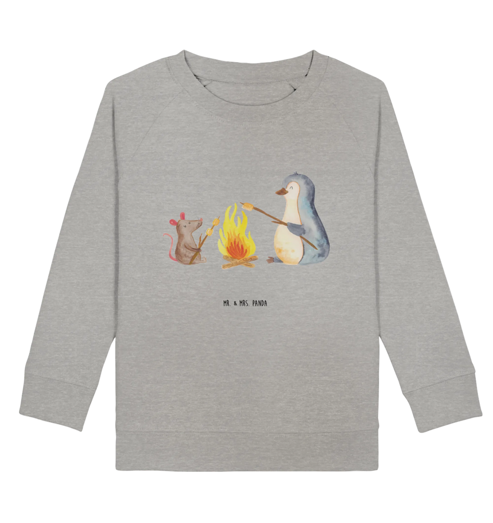 Organic Kinder Pullover Pinguin Lagerfeuer Kinder Pullover, Kinder Sweatshirt, Jungen, Mädchen, Pinguin, Maus, Pinguine, Lagerfeuer, Leben, Arbeit, Job, Motivation, Büro, Büroalltag, Lebensspruch, Lebensmotivation, Neustart, Liebe, grillen, Feuer, Marshmallows