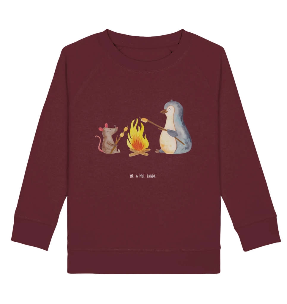 Organic Kinder Pullover Pinguin Lagerfeuer Kinder Pullover, Kinder Sweatshirt, Jungen, Mädchen, Pinguin, Maus, Pinguine, Lagerfeuer, Leben, Arbeit, Job, Motivation, Büro, Büroalltag, Lebensspruch, Lebensmotivation, Neustart, Liebe, grillen, Feuer, Marshmallows