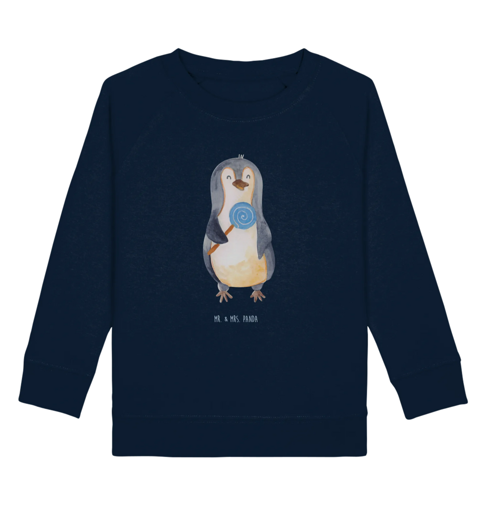 Organic Kinder Pullover Pinguin Lolli Kinder Pullover, Kinder Sweatshirt, Jungen, Mädchen, Pinguin, Pinguine, Lolli, Süßigkeiten, Blödsinn, Spruch, Rebell, Gauner, Ganove, Rabauke