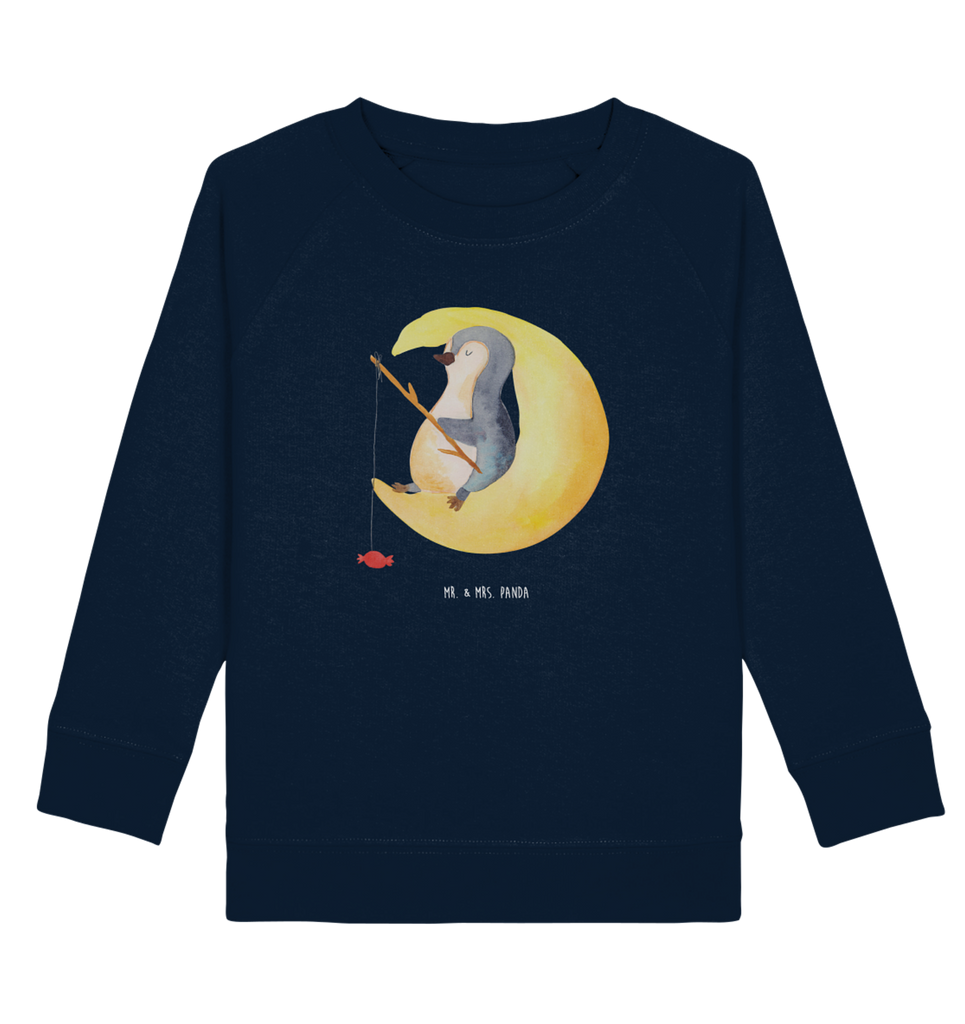 Organic Kinder Pullover Pinguin Mond Kinder Pullover, Kinder Sweatshirt, Jungen, Mädchen, Pinguin, Pinguine, Spruch, schlafen, Nachtruhe, Einschlafen, Schlafzimmer, Schlafstörungen, Gästezimmer