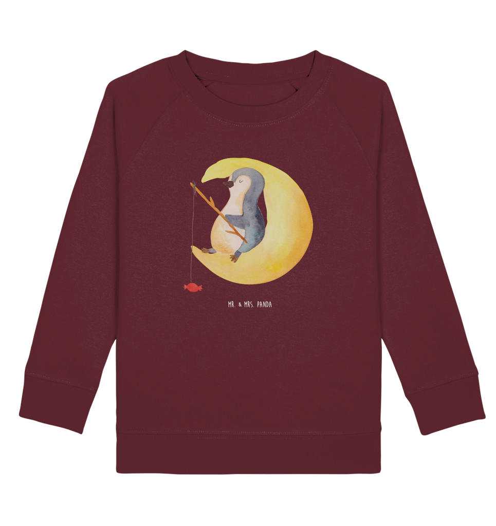 Organic Kinder Pullover Pinguin Mond Kinder Pullover, Kinder Sweatshirt, Jungen, Mädchen, Pinguin, Pinguine, Spruch, schlafen, Nachtruhe, Einschlafen, Schlafzimmer, Schlafstörungen, Gästezimmer