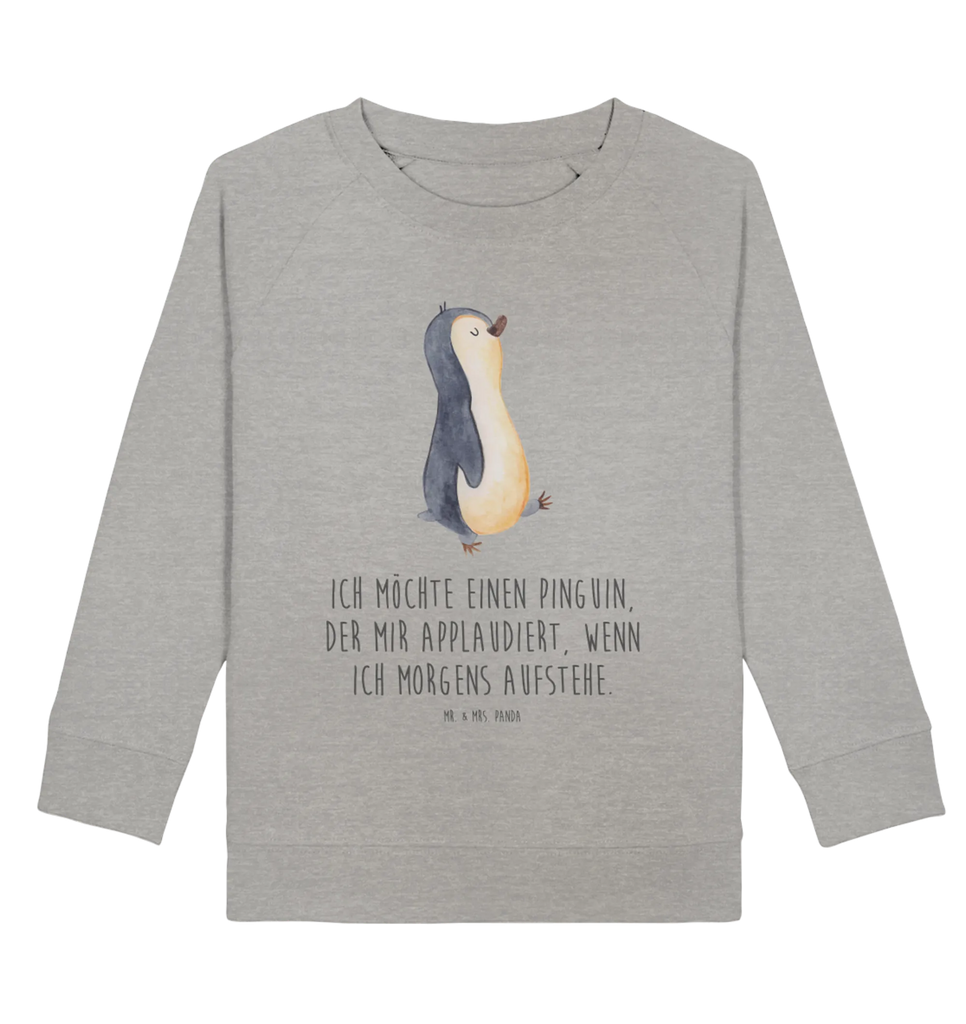 Organic Kinder Pullover Pinguin marschierend Kinder Pullover, Kinder Sweatshirt, Jungen, Mädchen, Pinguin, Pinguine, Frühaufsteher, Langschläfer, Bruder, Schwester, Familie