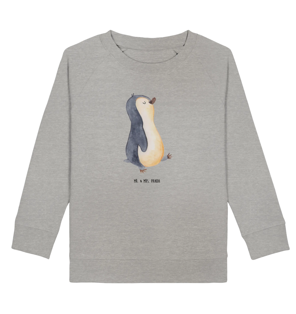 Organic Kinder Pullover Pinguin marschierend Kinder Pullover, Kinder Sweatshirt, Jungen, Mädchen, Pinguin, Pinguine, Frühaufsteher, Langschläfer, Bruder, Schwester, Familie