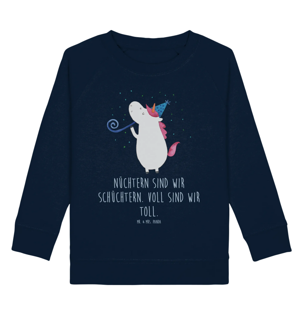 Organic Kinder Pullover Einhorn Party Kinder Pullover, Kinder Sweatshirt, Jungen, Mädchen, Einhorn, Einhörner, Einhorn Deko, Pegasus, Unicorn, Glitzer, Konfetti, Party, Geburtstag, Feier, Fest, Alkohol, Disco, Club