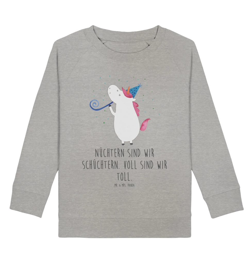 Organic Kinder Pullover Einhorn Party Kinder Pullover, Kinder Sweatshirt, Jungen, Mädchen, Einhorn, Einhörner, Einhorn Deko, Pegasus, Unicorn, Glitzer, Konfetti, Party, Geburtstag, Feier, Fest, Alkohol, Disco, Club