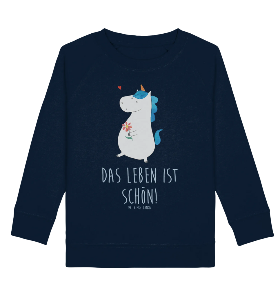 Organic Kinder Pullover Einhorn Spaziergang Kinder Pullover, Kinder Sweatshirt, Jungen, Mädchen, Einhorn, Einhörner, Einhorn Deko, Pegasus, Unicorn, Glitzer, Blumen, Spaziergang, Motivation, Gute Laune, Freude, Freundin, Mutter, Schwester