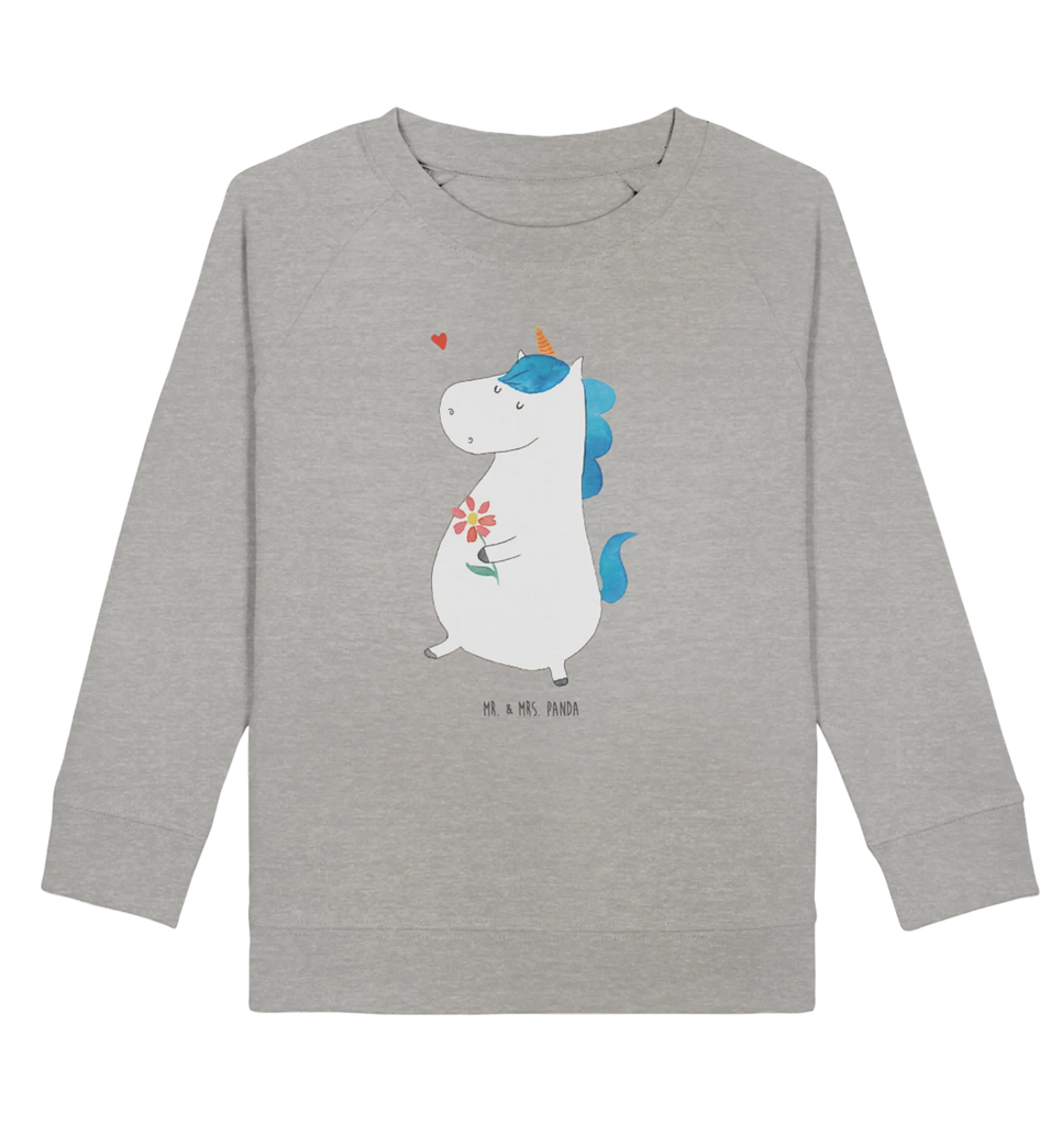 Organic Kinder Pullover Einhorn Spaziergang Kinder Pullover, Kinder Sweatshirt, Jungen, Mädchen, Einhorn, Einhörner, Einhorn Deko, Pegasus, Unicorn, Glitzer, Blumen, Spaziergang, Motivation, Gute Laune, Freude, Freundin, Mutter, Schwester