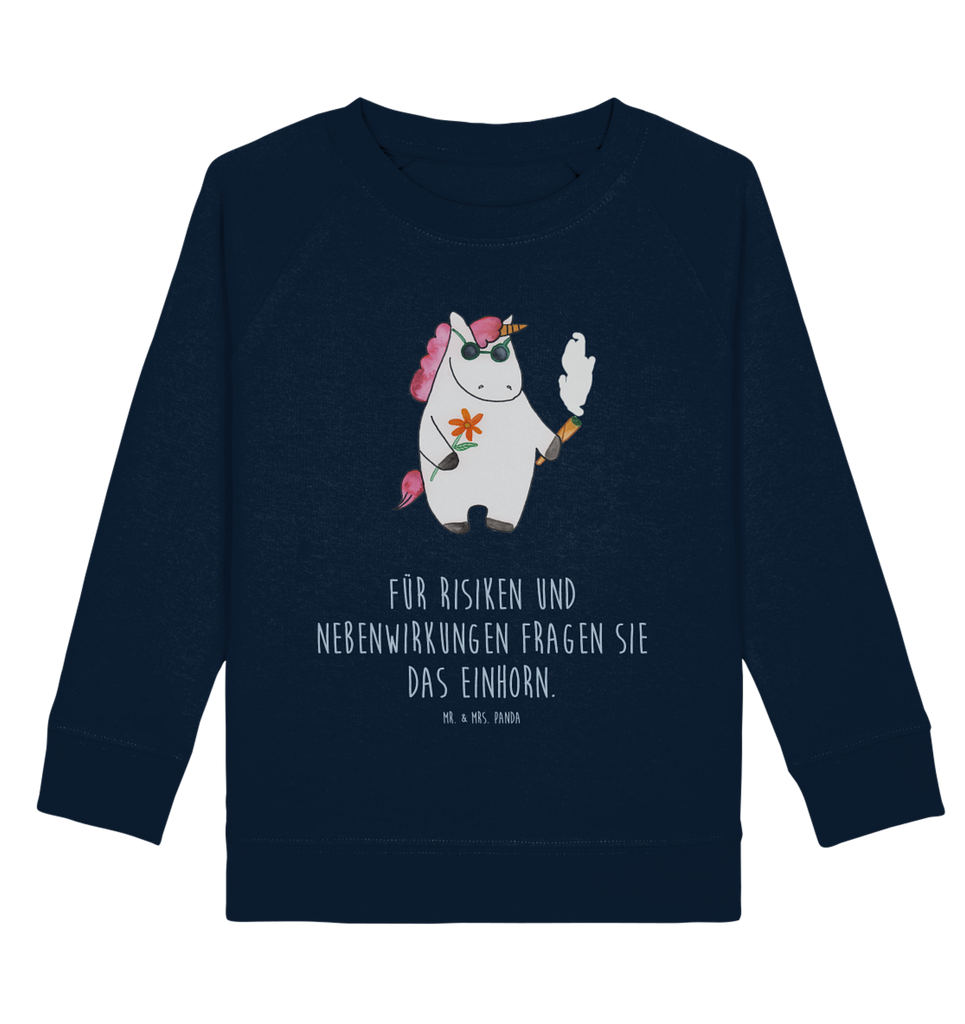 Organic Kinder Pullover Einhorn Woodstock Kinder Pullover, Kinder Sweatshirt, Jungen, Mädchen, Einhorn, Einhörner, Einhorn Deko, Pegasus, Unicorn, Kiffen, Joint, Zigarette, Alkohol, Party, Spaß. lustig, witzig, Woodstock