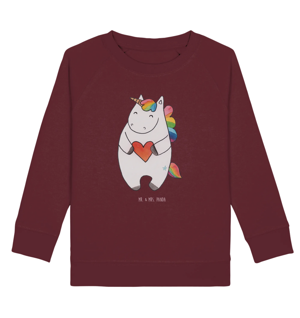 Organic Kinder Pullover Einhorn Herz Kinder Pullover, Kinder Sweatshirt, Jungen, Mädchen, Einhorn, Einhörner, Einhorn Deko, Pegasus, Unicorn, Herz, schlimm, böse, witzig, lustig, Freundin, anders, bunt