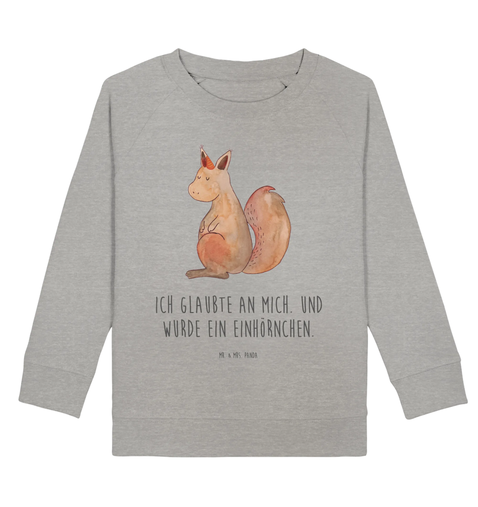 Organic Kinder Pullover Einhörnchen Glaube Kinder Pullover, Kinder Sweatshirt, Jungen, Mädchen, Einhorn, Einhörner, Einhorn Deko, Unicorn, Einhörnchen, Eichhörnchen, Eichhorn