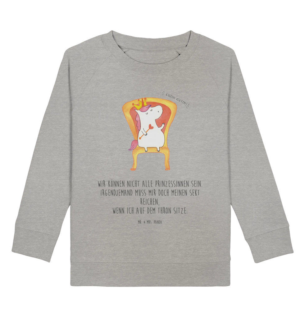 Organic Kinder Pullover Einhorn König Kinder Pullover, Kinder Sweatshirt, Jungen, Mädchen, Einhorn, Einhörner, Einhorn Deko, Unicorn, König, Präsident, Bundeskanzler, Herrscher, Kaiser, Prinzessin, Krone