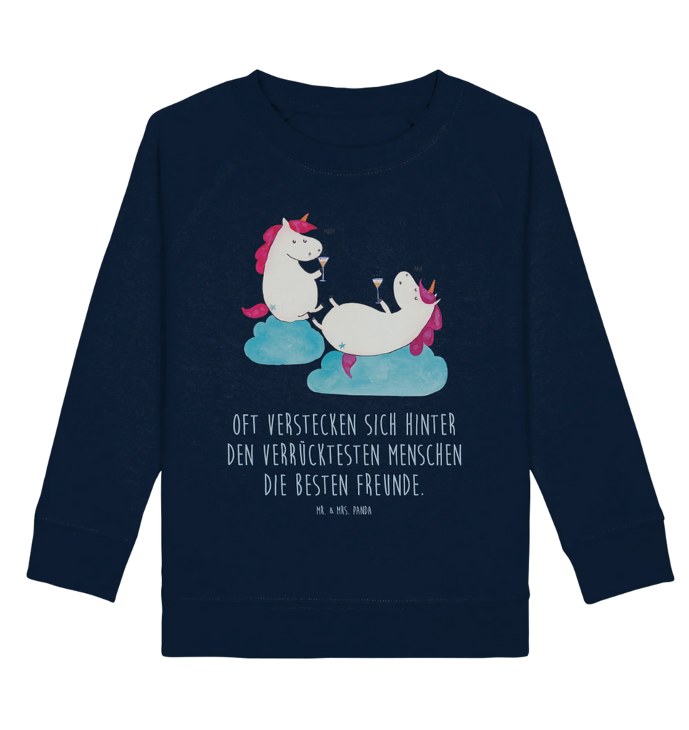 Organic Kinder Pullover Einhorn Sekt Kinder Pullover, Kinder Sweatshirt, Jungen, Mädchen, Einhorn, Einhörner, Einhorn Deko, Unicorn, Freundinnen, Freundin, BFF, Sekt, Mädelsabend, Spaß, Party, Korken, Anstoßen, Beste