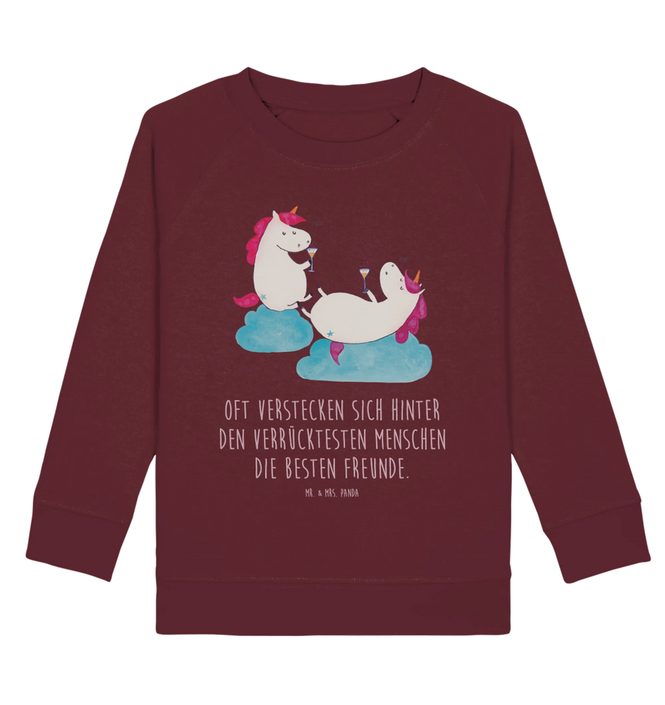 Organic Kinder Pullover Einhorn Sekt Kinder Pullover, Kinder Sweatshirt, Jungen, Mädchen, Einhorn, Einhörner, Einhorn Deko, Pegasus, Unicorn, Freundinnen, Freundin, BFF, Sekt, Mädelsabend, Spaß, Party, Korken, Anstoßen, Beste