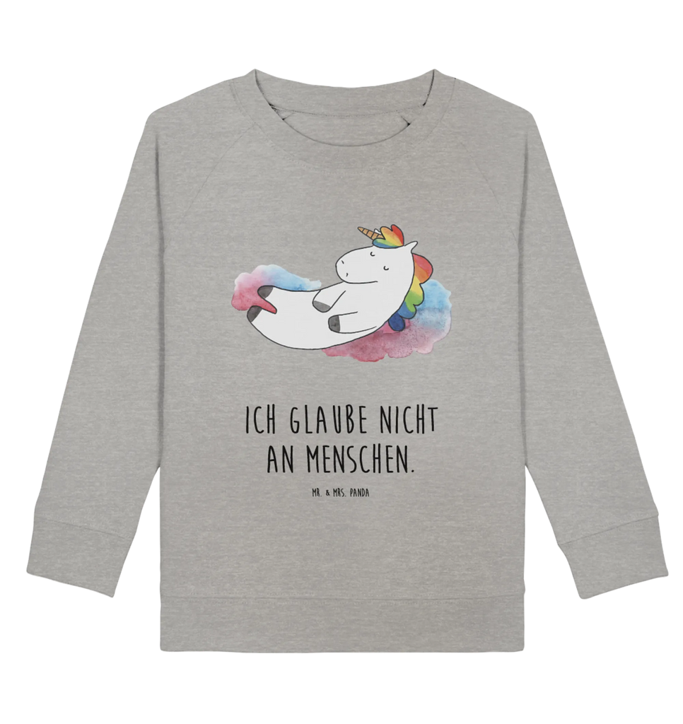 Organic Kinder Pullover Einhorn Wolke 7 Kinder Pullover, Kinder Sweatshirt, Jungen, Mädchen, Einhorn, Einhörner, Einhorn Deko, Unicorn, verliebt, Menschen, witzig, lustig, Geschenk, Glaube, Realität, Lächeln