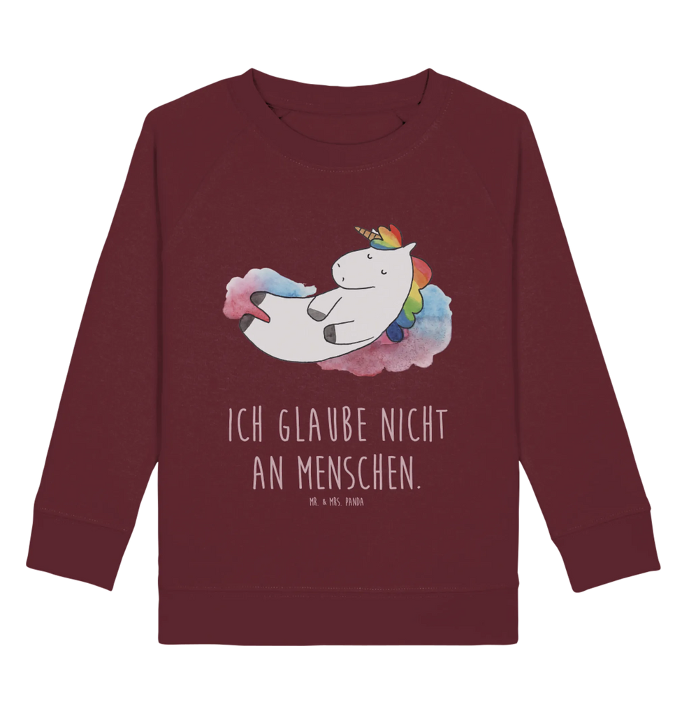 Organic Kinder Pullover Einhorn Wolke 7 Kinder Pullover, Kinder Sweatshirt, Jungen, Mädchen, Einhorn, Einhörner, Einhorn Deko, Unicorn, verliebt, Menschen, witzig, lustig, Geschenk, Glaube, Realität, Lächeln