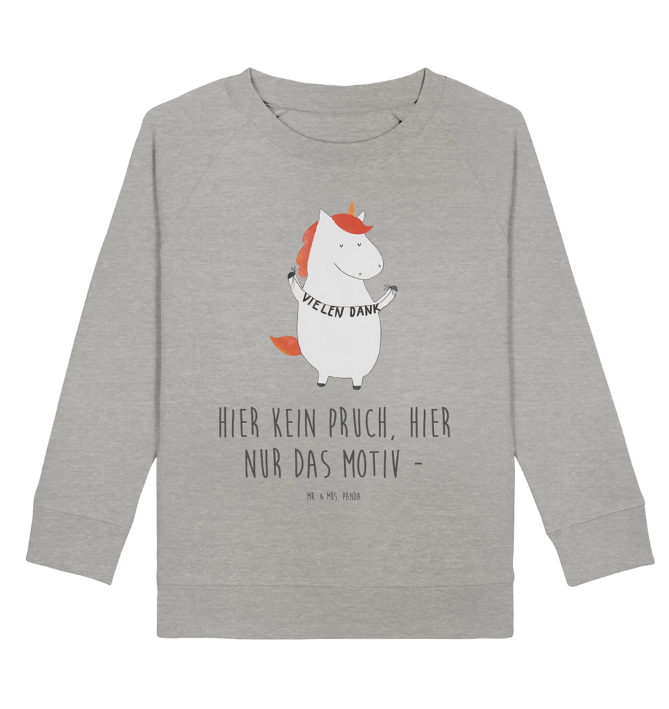 Organic Kinder Pullover Einhorn Vielen Dank Kinder Pullover, Kinder Sweatshirt, Jungen, Mädchen, Einhorn, Einhörner, Einhorn Deko, Unicorn, Danke, vielen Dank, Dankeschön, Danksagung