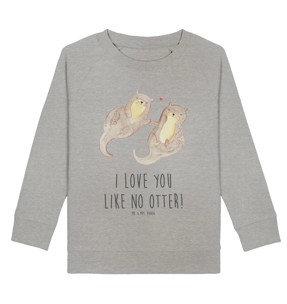 Organic Kinder Pullover Otter händchenhaltend Kinder Pullover, Kinder Sweatshirt, Jungen, Mädchen, Otter, Fischotter, Seeotter, Otter Seeotter See Otter