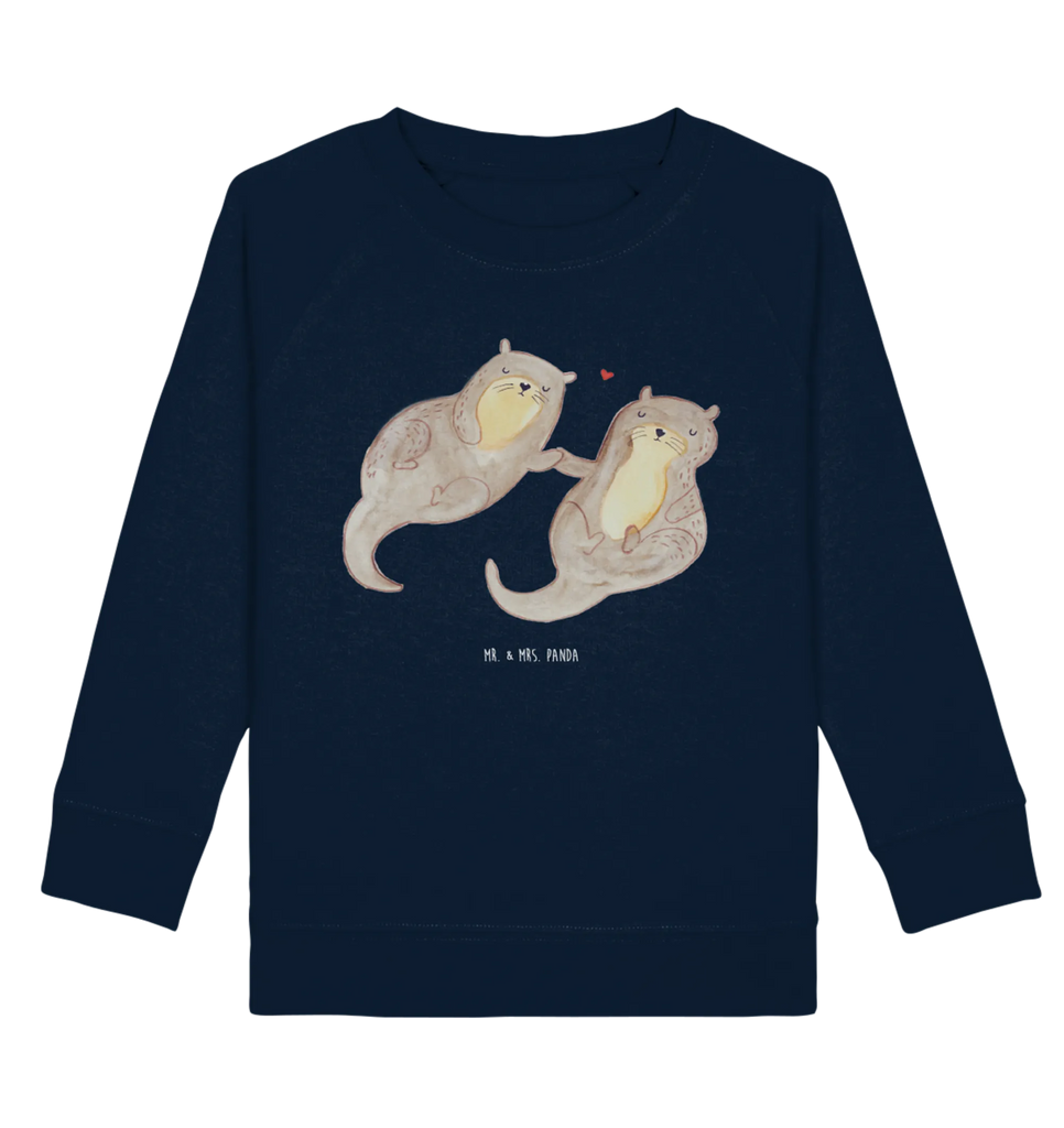 Organic Kinder Pullover Otter händchenhaltend Kinder Pullover, Kinder Sweatshirt, Jungen, Mädchen, Otter, Fischotter, Seeotter, Otter Seeotter See Otter