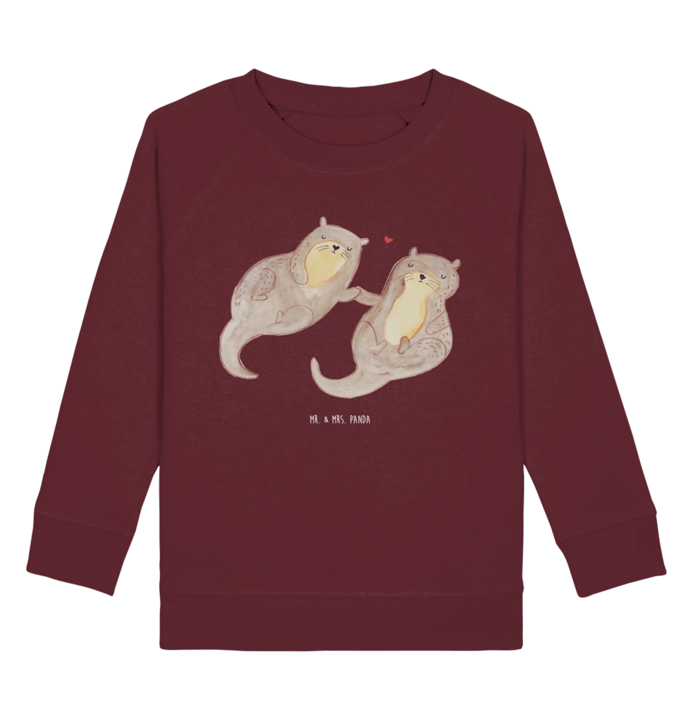 Organic Kinder Pullover Otter händchenhaltend Kinder Pullover, Kinder Sweatshirt, Jungen, Mädchen, Otter, Fischotter, Seeotter, Otter Seeotter See Otter