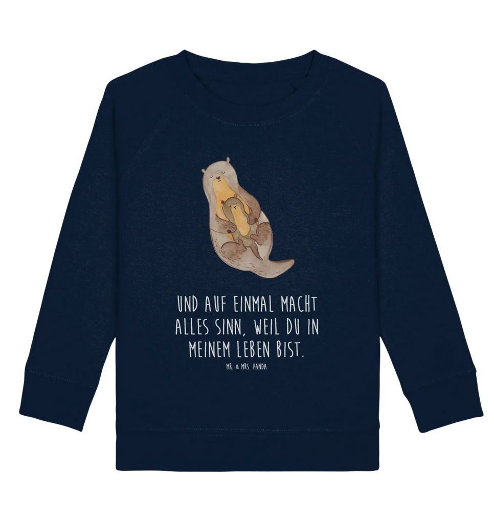 Organic Kinder Pullover Otter mit Kind Kinder Pullover, Kinder Sweatshirt, Jungen, Mädchen, Otter, Fischotter, Seeotter, Otter Seeotter See Otter