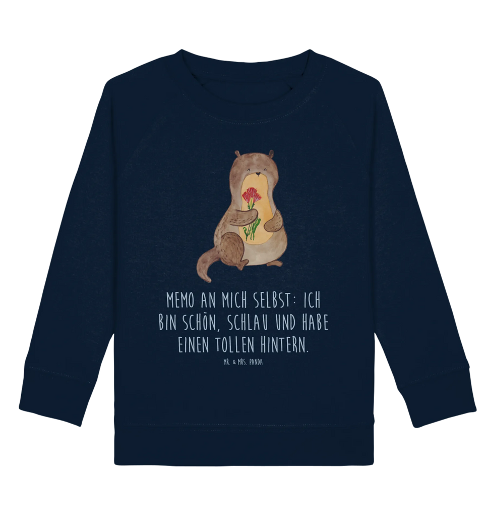 Organic Kinder Pullover Otter Blumenstrauß Kinder Pullover, Kinder Sweatshirt, Jungen, Mädchen, Otter, Fischotter, Seeotter, Otter Seeotter See Otter